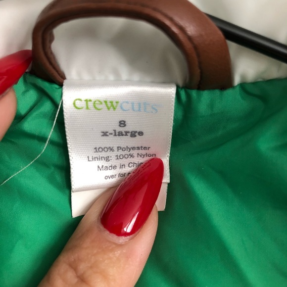 J. Crew/Crewcuts 80s Vibes Green/White Puffer Vest. Size 8 X-Large - Picture 6 of 7